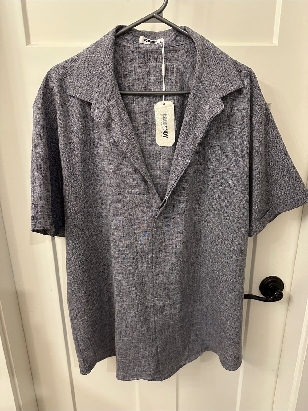 Goodfellow & Co Short-Sleeve Button Down Shirt in Heather Gray